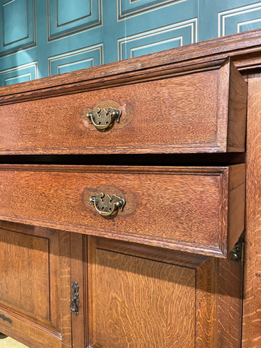 Edwardian Oak Mirror Back Sideboard