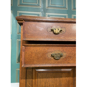Edwardian Oak Mirror Back Sideboard