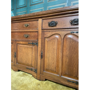 Edwardian Oak Mirror Back Sideboard