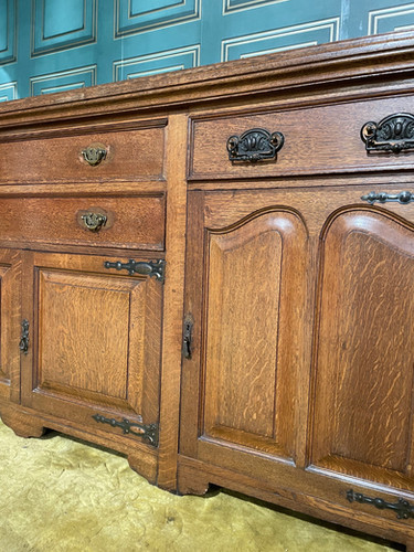 Edwardian Oak Mirror Back Sideboard