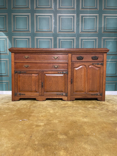 Edwardian Oak Mirror Back Sideboard