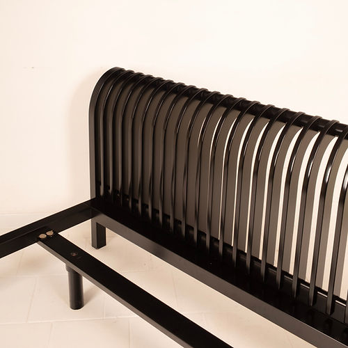 Pierre Cardin bed in solid wood and brass