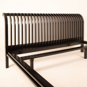 Pierre Cardin bed in solid wood and brass