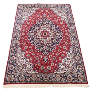 Middle Eastern Handmade Kashan Rug, 1980s