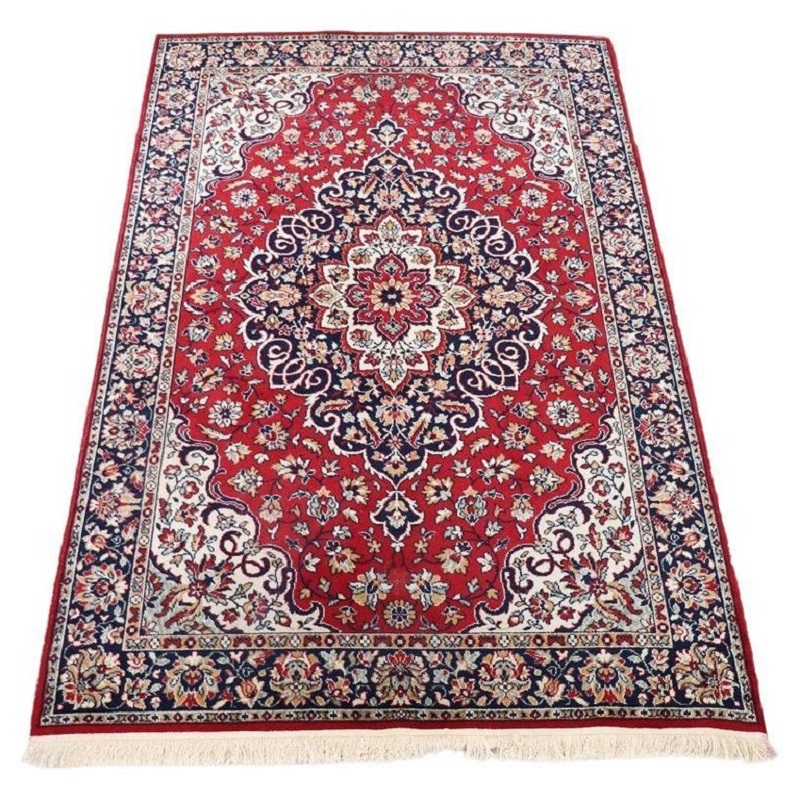 Middle Eastern Handmade Kashan Rug, 1980s