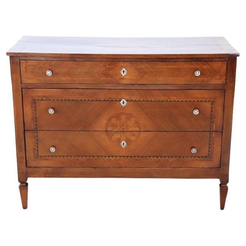 Chest of Drawers with Inlay Walnut, 1960s
