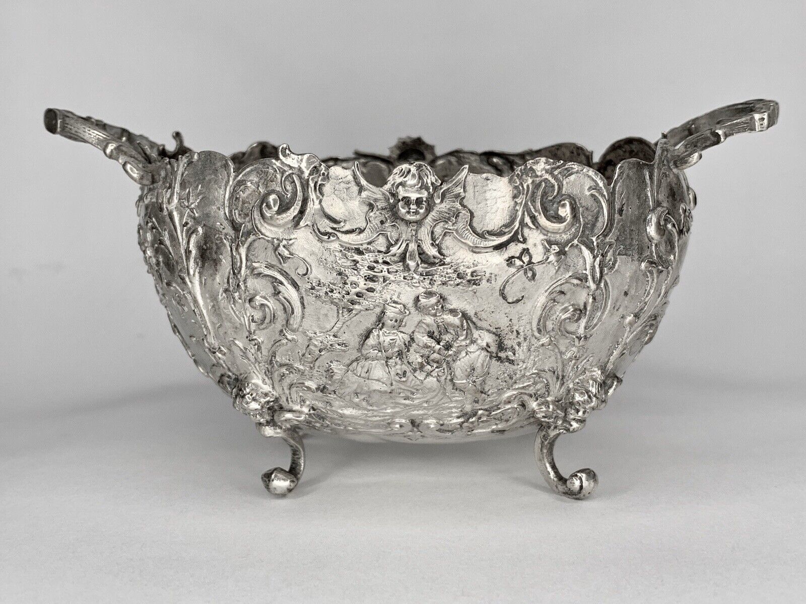 Hanau 800 Grade Silver Twin Handled Bowl By Neresheimer & Sohne