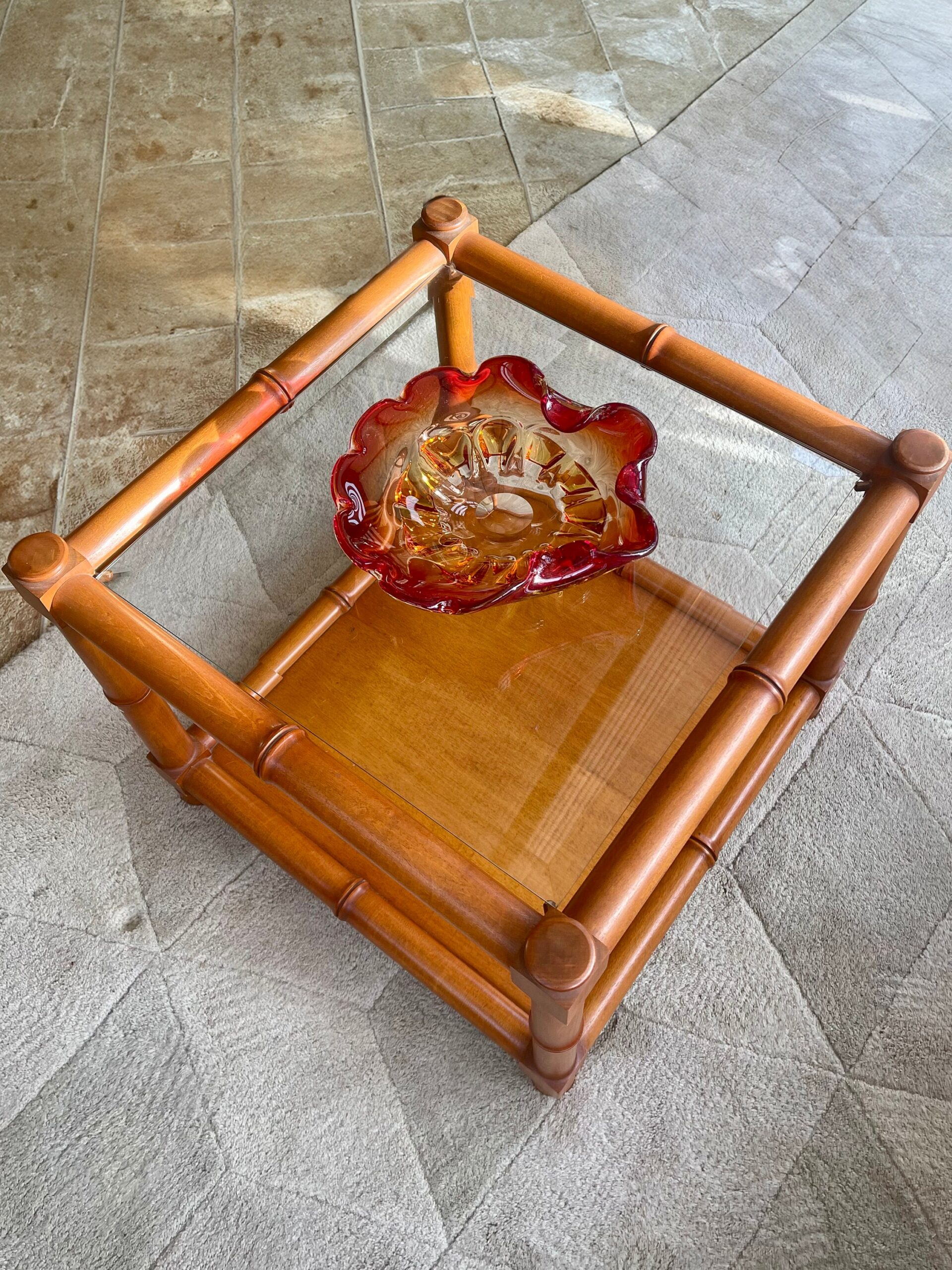 Vintage G Plan Bamboo Coffee Table 1970