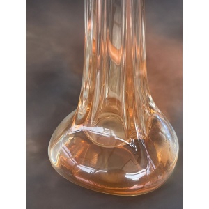 Mid century peach amber Murano bud vase