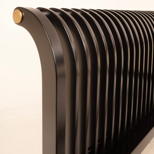Pierre Cardin bed in solid wood and brass