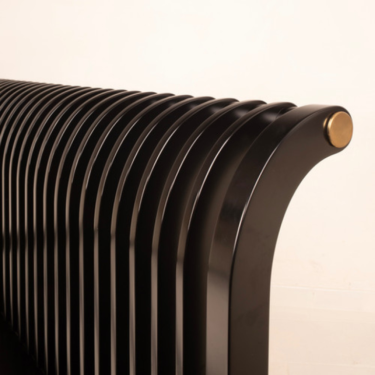 Pierre Cardin bed in solid wood and brass - Image 11