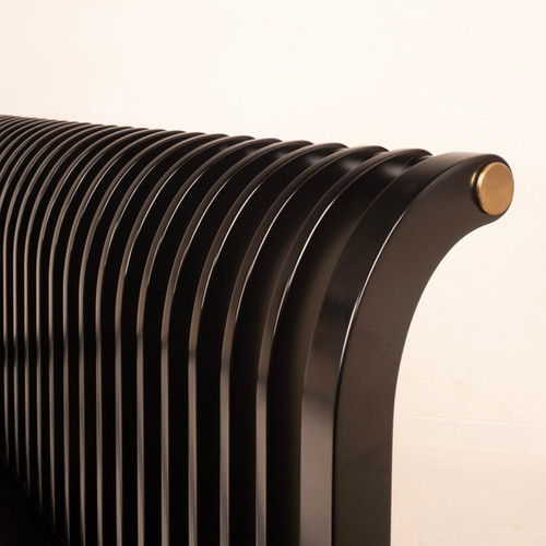 Pierre Cardin bed in solid wood and brass