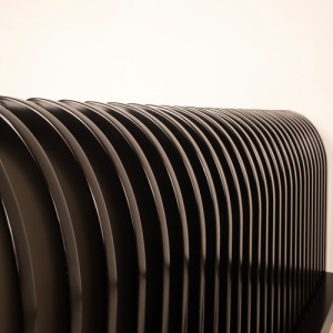 Pierre Cardin bed in solid wood and brass