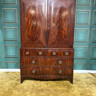 Mahogany Linen Press - 19th Century