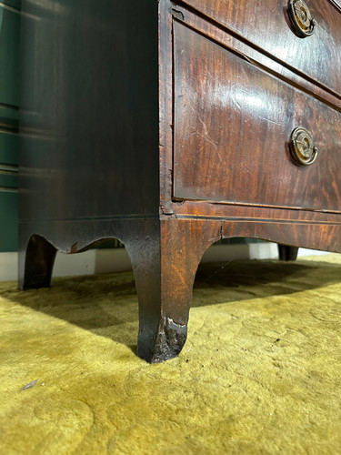 Mahogany Linen Press - 19th Century