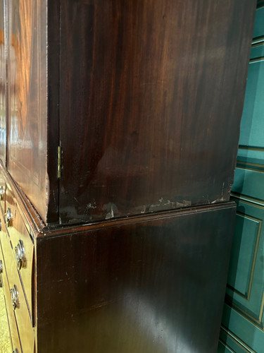 Mahogany Linen Press - 19th Century