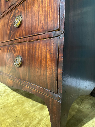 Mahogany Linen Press - 19th Century