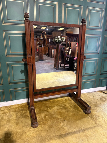 Pugin Style Antique Cheval Mirror