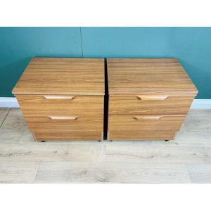 Mid Century Pair Of Two Bedside Cabinets By Austinsuite
