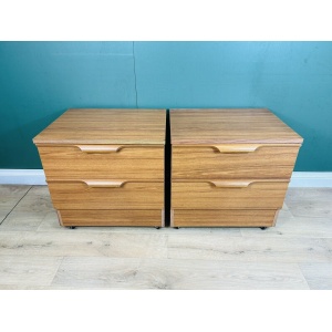 Mid Century Pair Of Two Bedside Cabinets By Austinsuite