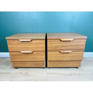Mid Century Pair Of Two Bedside Cabinets By Austinsuite