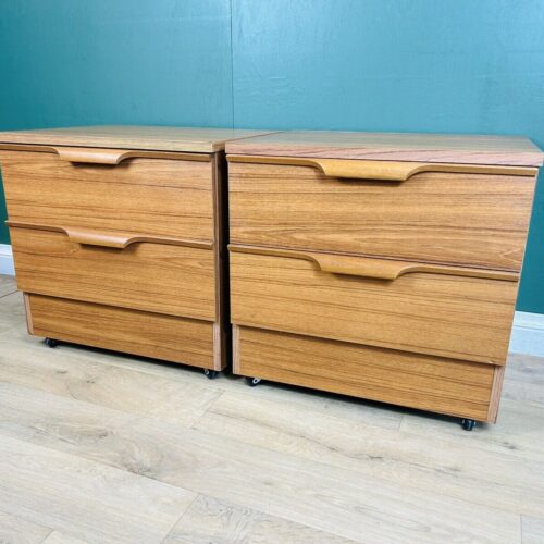 Mid Century Pair Of Two Bedside Cabinets By Austinsuite