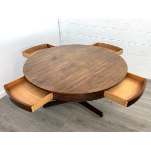 Robert Heritage for Archie Shine, Mid Century Rosewood Drum Dining Table