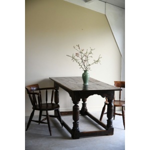 Rustic Antique 18th Century Oak Refectory Dining Table
