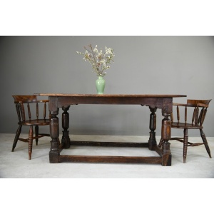 Rustic Antique 18th Century Oak Refectory Dining Table