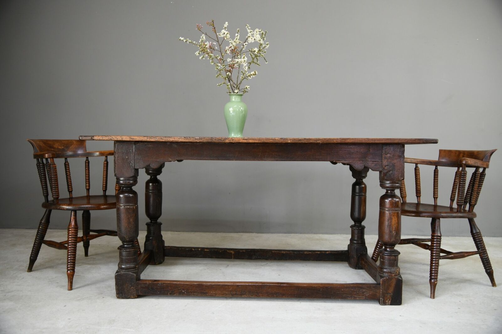 Rustic Antique 18th Century Oak Refectory Dining Table