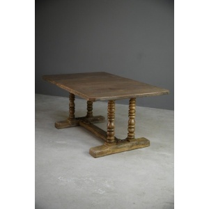 Rustic Oak Rectangular Refectory Dining Table