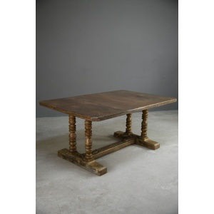 Rustic Oak Rectangular Refectory Dining Table