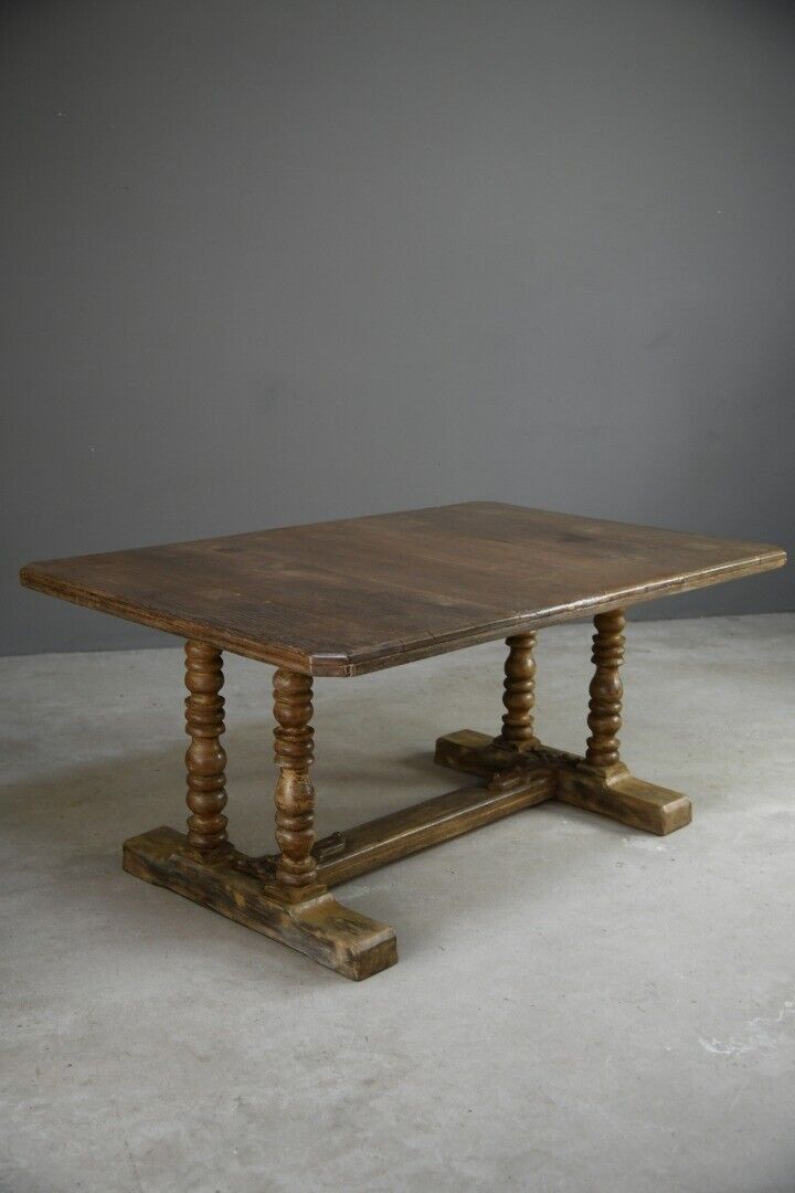 Rustic Oak Rectangular Refectory Dining Table