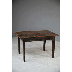 Antique Rustic Country Vernacular 18th Century Georgian Oak Side Table