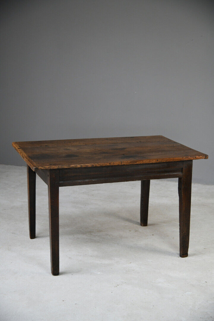 Antique Rustic Country Vernacular 18th Century Georgian Oak Side Table