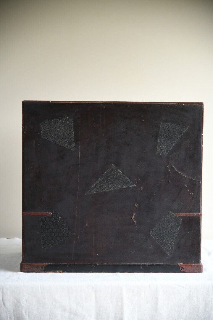 Antique Japanese Table Top Cabinet Storage Drawers