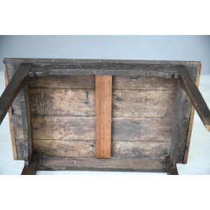 Antique Rustic Country Vernacular 18th Century Georgian Oak Side Table