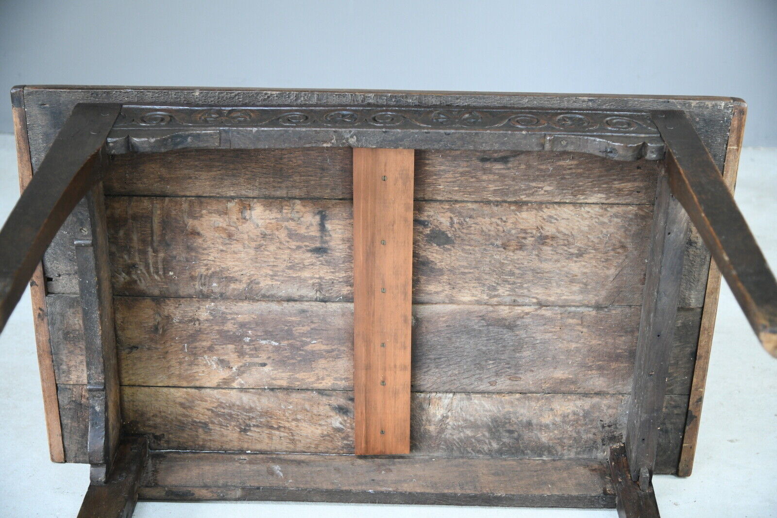Antique Rustic Country Vernacular 18th Century Georgian Oak Side Table