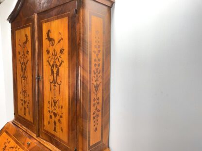18th Century, Dutch Inlaid / Marquetry, Walnut Bookcase Bureau - Image 8
