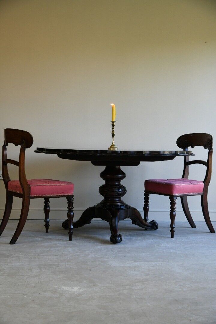 William IV Antique Rosewood Tilt Top Dining Table