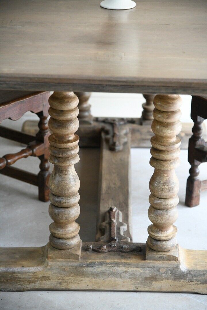 Rustic Oak Rectangular Refectory Dining Table