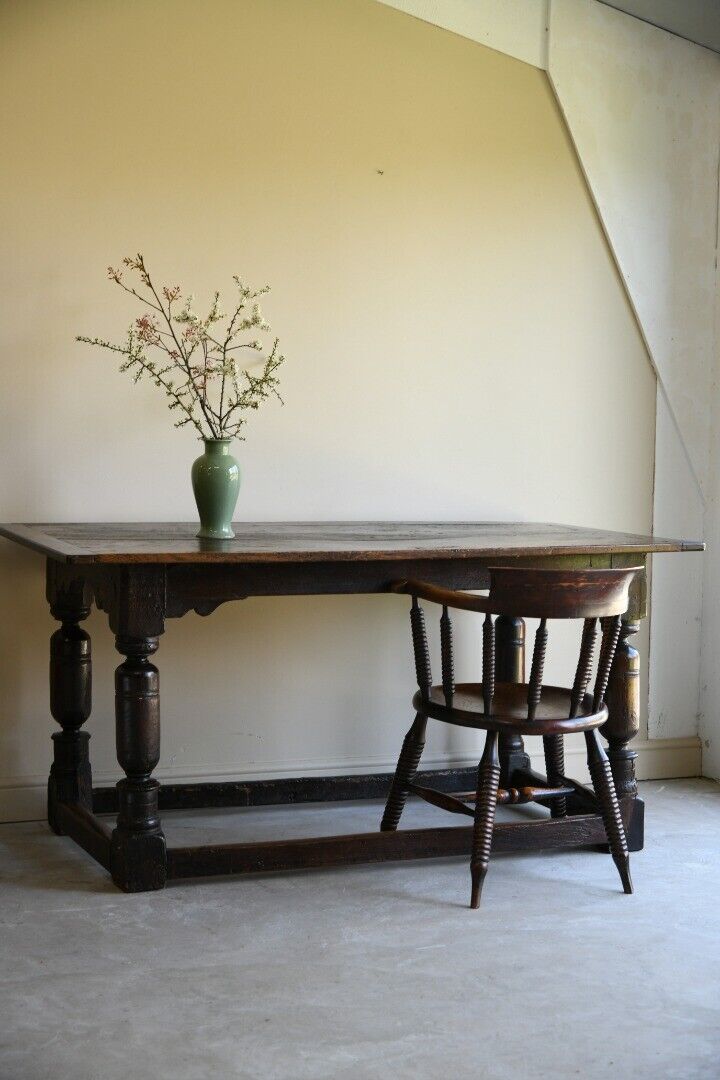 Rustic Antique 18th Century Oak Refectory Dining Table