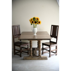 Rustic Oak Rectangular Refectory Dining Table