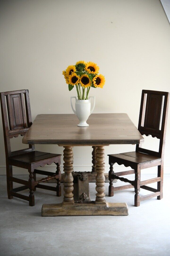 Rustic Oak Rectangular Refectory Dining Table