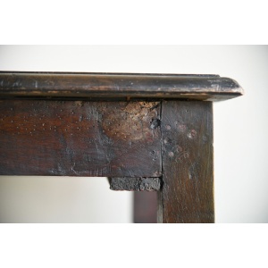 Antique Rustic Oak Side Occasional Table