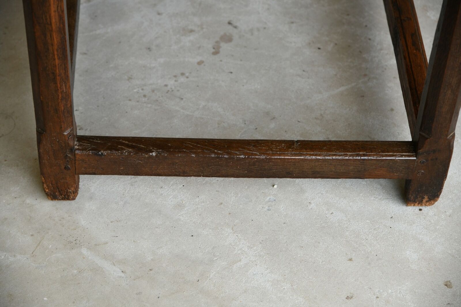 Antique Rustic Country Oak Side Occasional Table