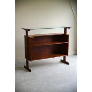 Freestanding Retro Teak Home Cocktail Bar