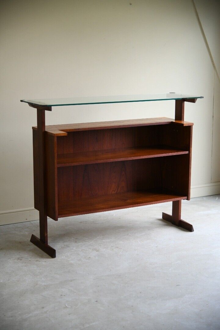 Freestanding Retro Teak Home Cocktail Bar