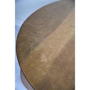 Deco Oak Two Tier Round Centre Occasional Side Table