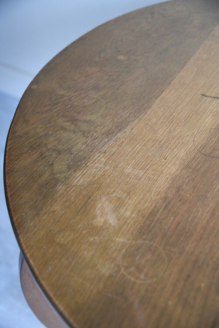 Deco Oak Two Tier Round Centre Occasional Side Table